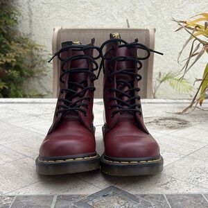 Dr. Martens Burgundy Lace Up Boots